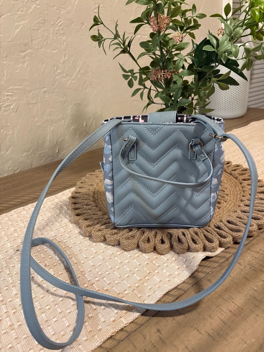 Luv Betsey by Betsey Johnson Blue Quilted Crossbody Bag 5
