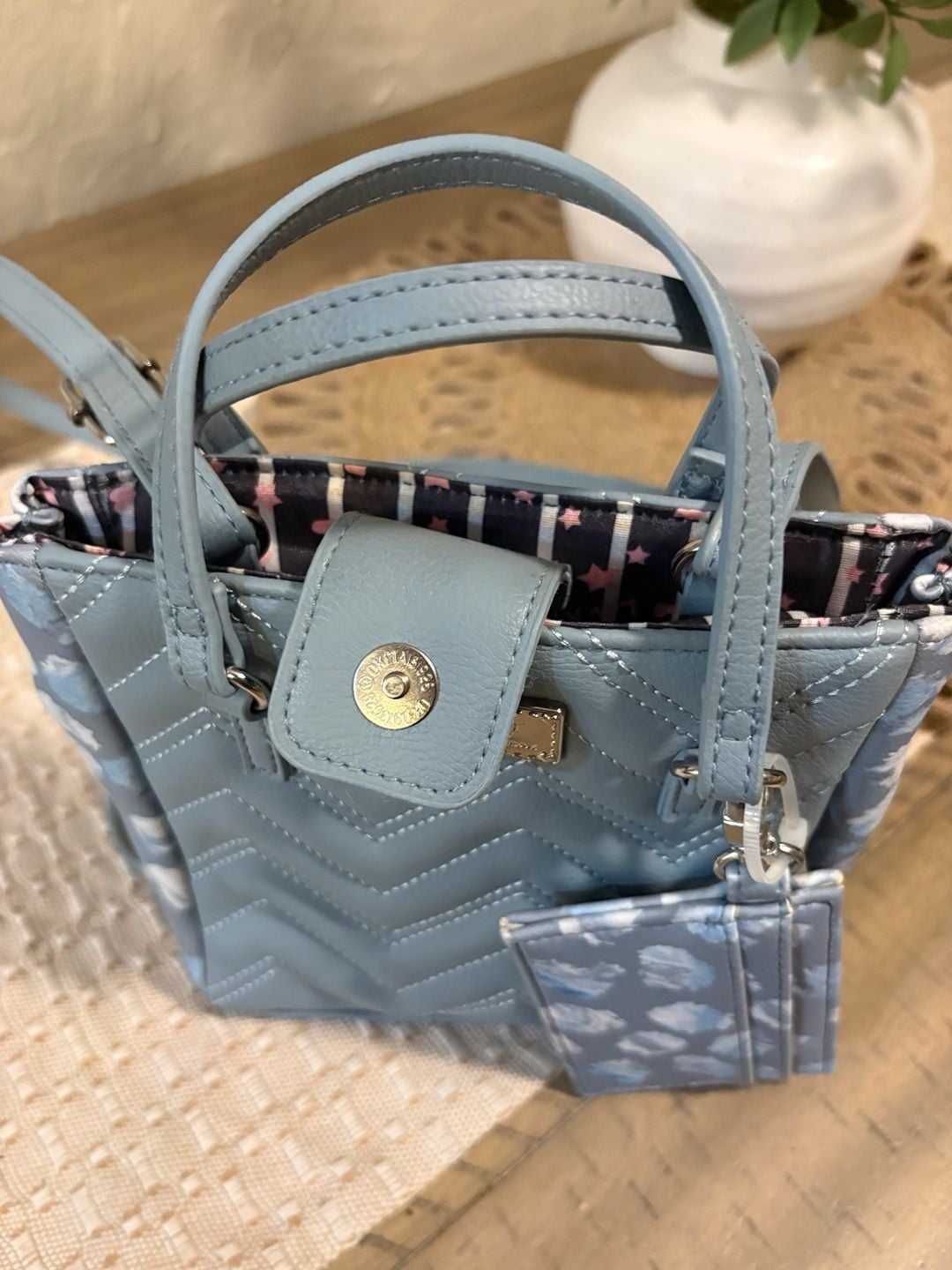 Luv Betsey by Betsey Johnson Blue Quilted Crossbody Bag 8