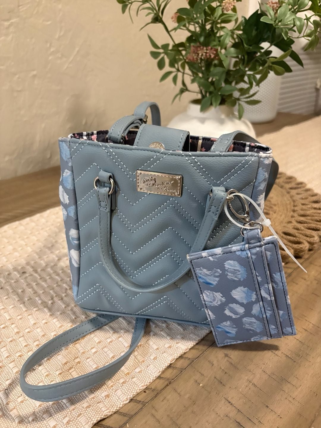 Luv Betsey by Betsey Johnson Blue Quilted Crossbody Bag 11