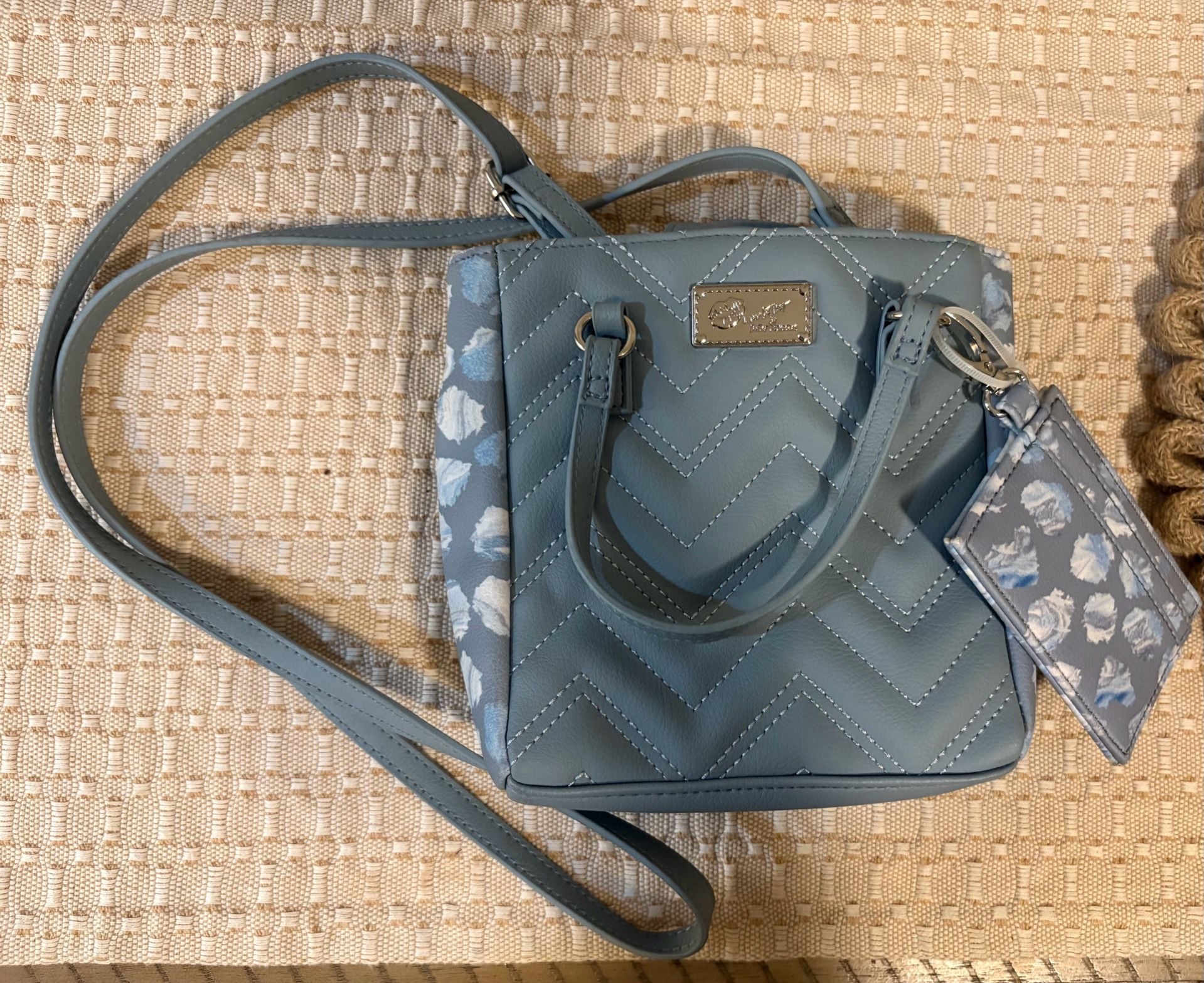 Luv Betsey by Betsey Johnson Blue Quilted Crossbody Bag 12