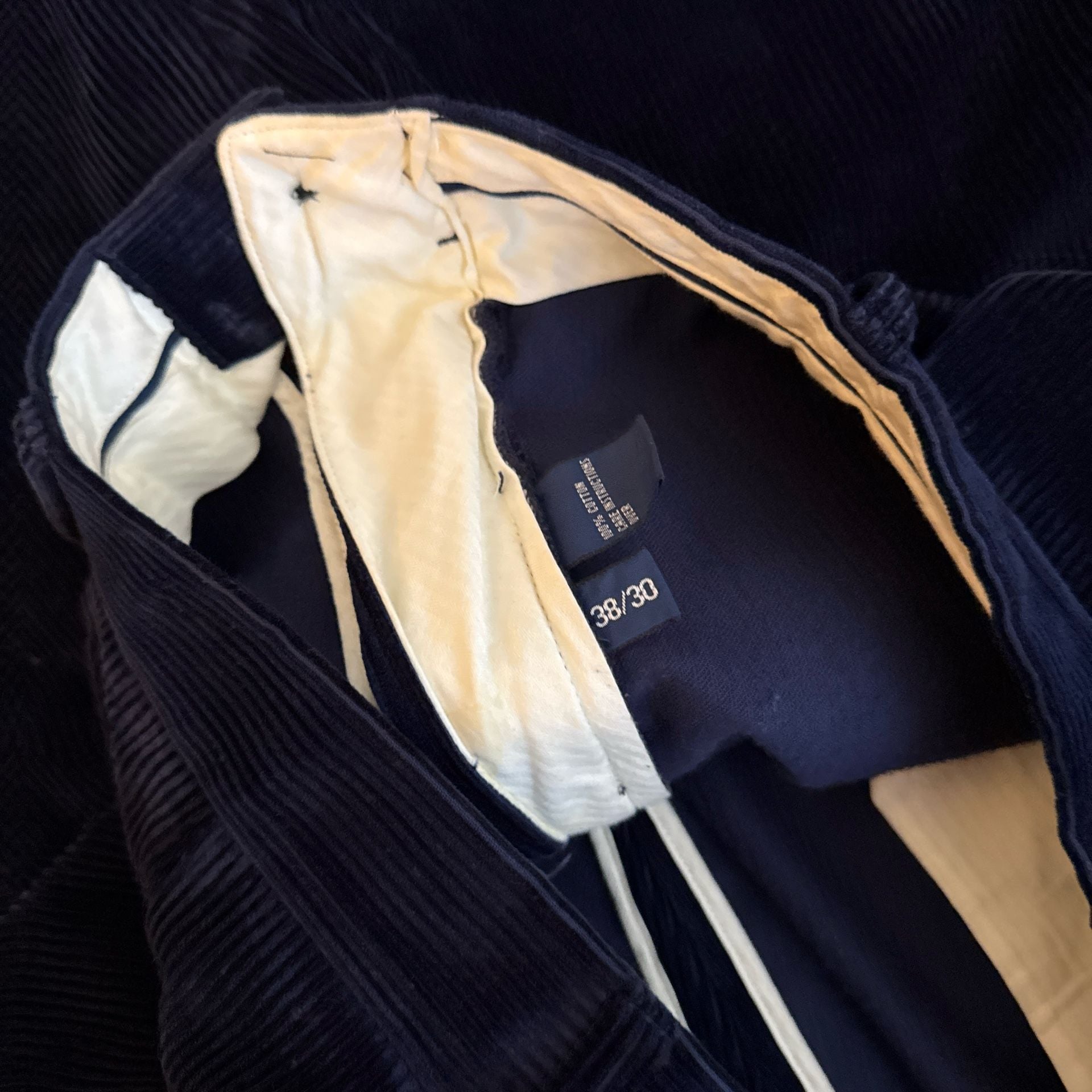 Vintage Polo Golf Ralph Lauren Fairway Pant Corduroy Pants 38x30 Navy Blue 6