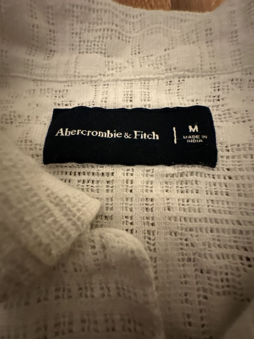 Abercrombie & Fitch White flowy gauze floral camp shirt M 7