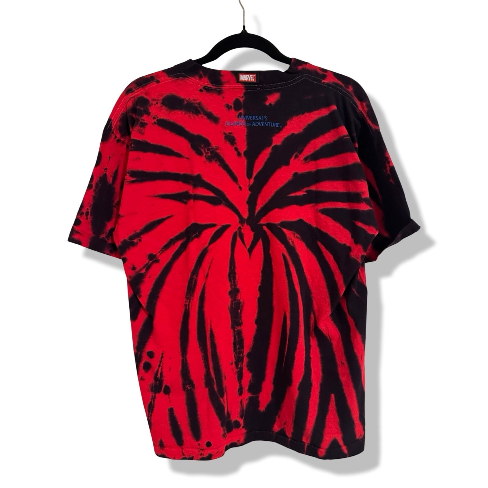 Universal Studios Spider-Man Tie Dye T-Shirt Large Red Black 3