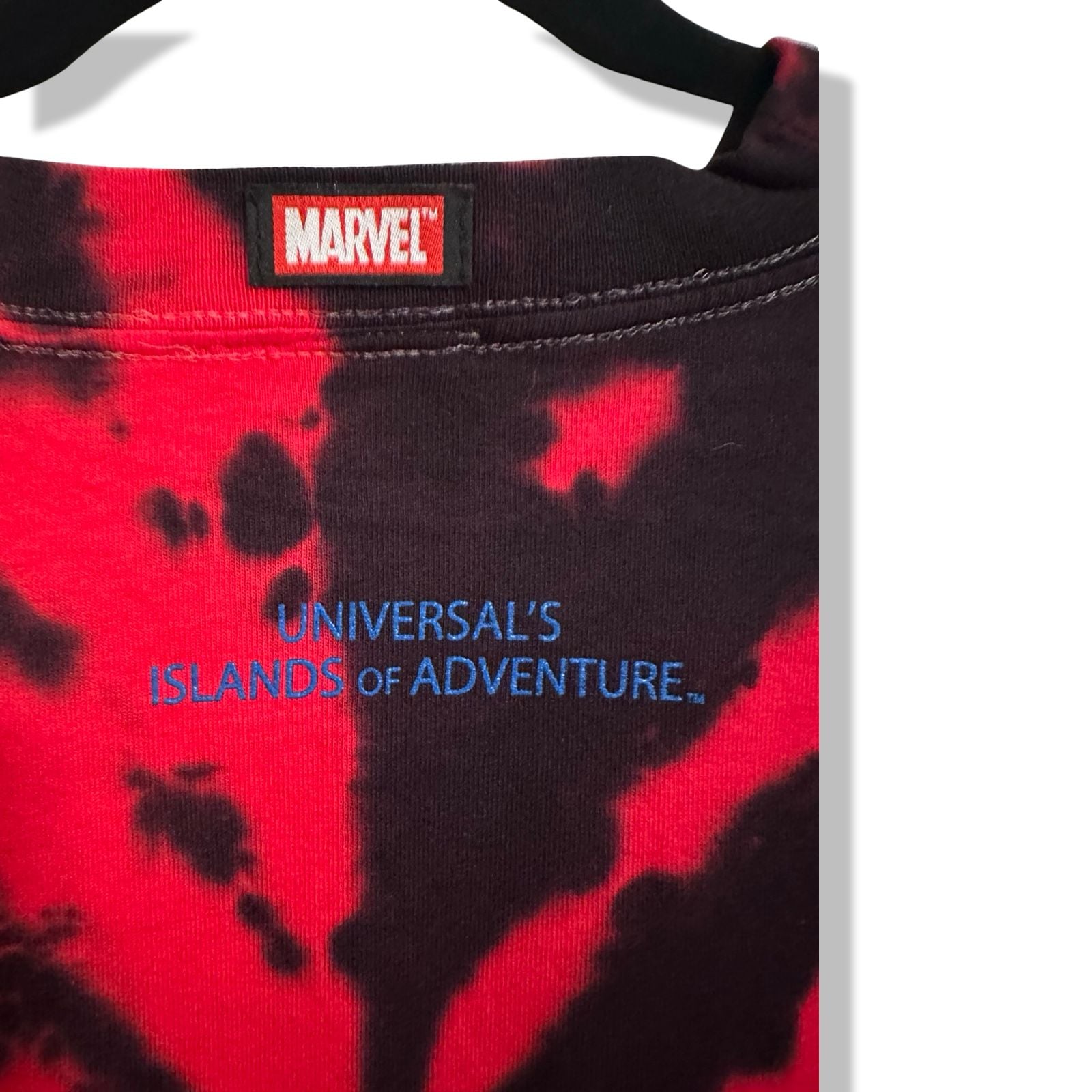 Universal Studios Spider-Man Tie Dye T-Shirt Large Red Black 4