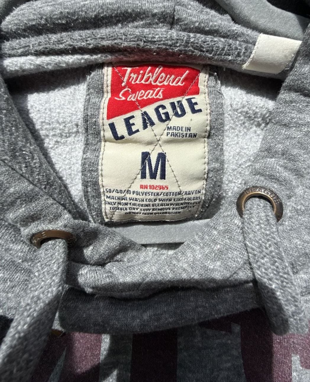 League Collegiate Wear MIT Hoodie Size M Gray Triblend Sweats Pullover 3