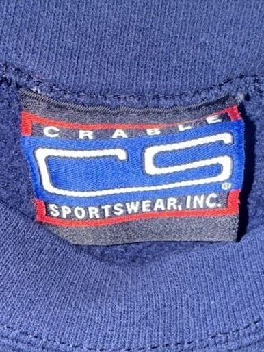 Vintage 90s Crable Sportswear Notre Dame Sweatshirt Navy Blue Crewneck 4