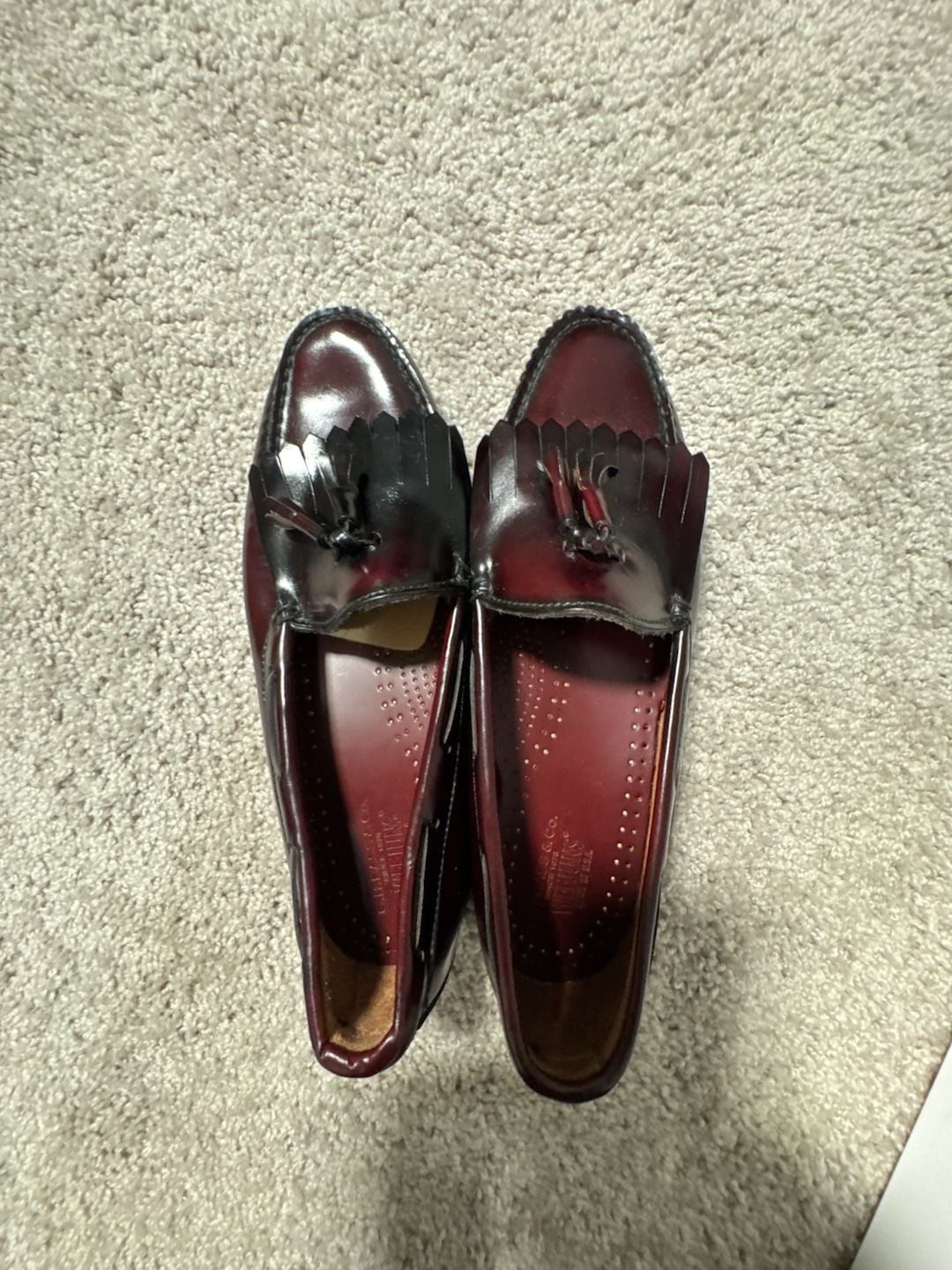 Men’s G.H. Bass Weejuns Tassel Kiltie Loafers Burgundy Leather 91/2 B 2