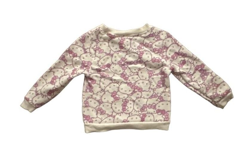 Hello Kitty Sweatshirt Size 4 Pink White All Over Print 3