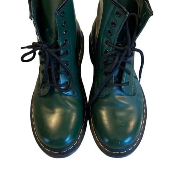 Mens Dr. Martens 1460 Smooth Leather Lace Up Boots Green