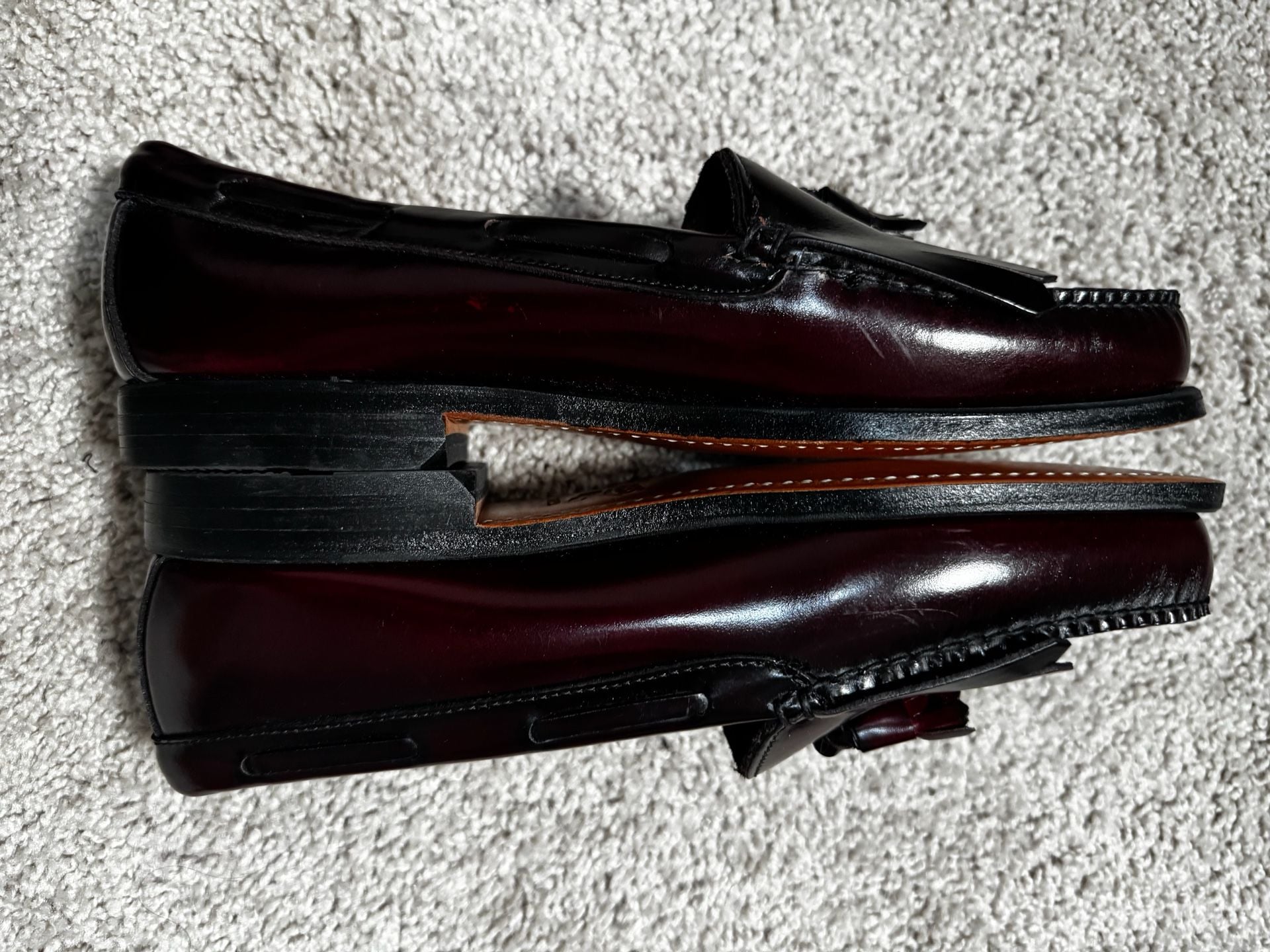 Men’s G.H. Bass Weejuns Tassel Kiltie Loafers Burgundy Leather 91/2 B 4