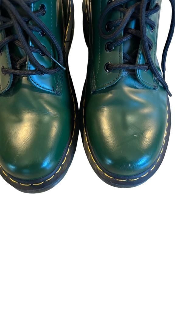 Mens Dr. Martens 1460 Smooth Leather Lace Up Boots Green 7