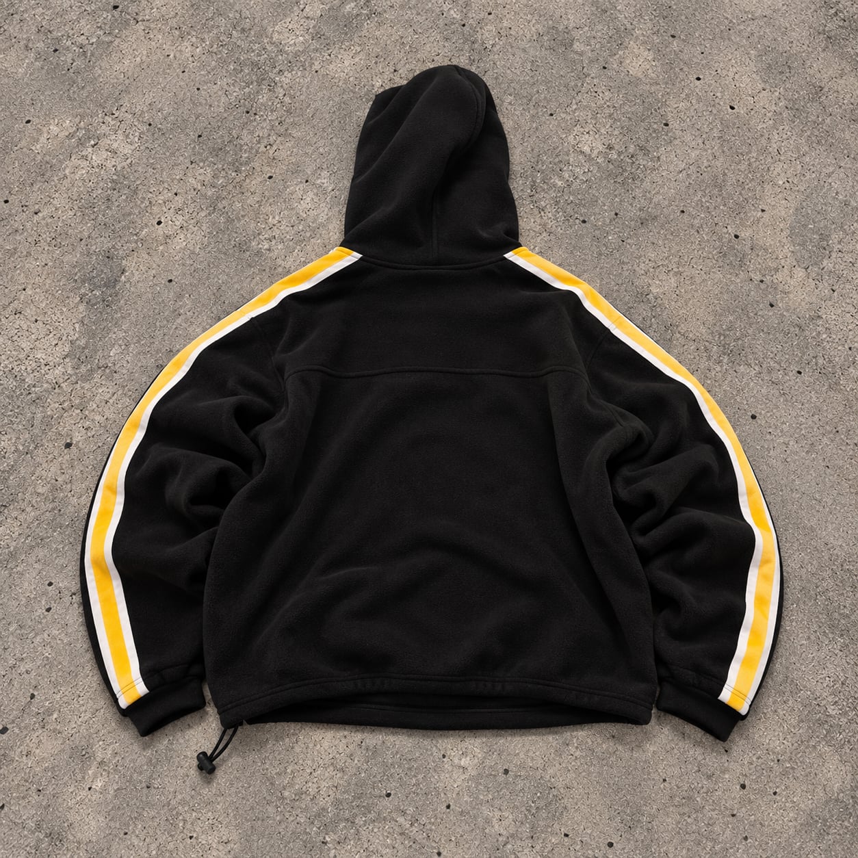 American Eagle Outfitters AE Performance Half Zip Hoodie Black Yellow Striped 3