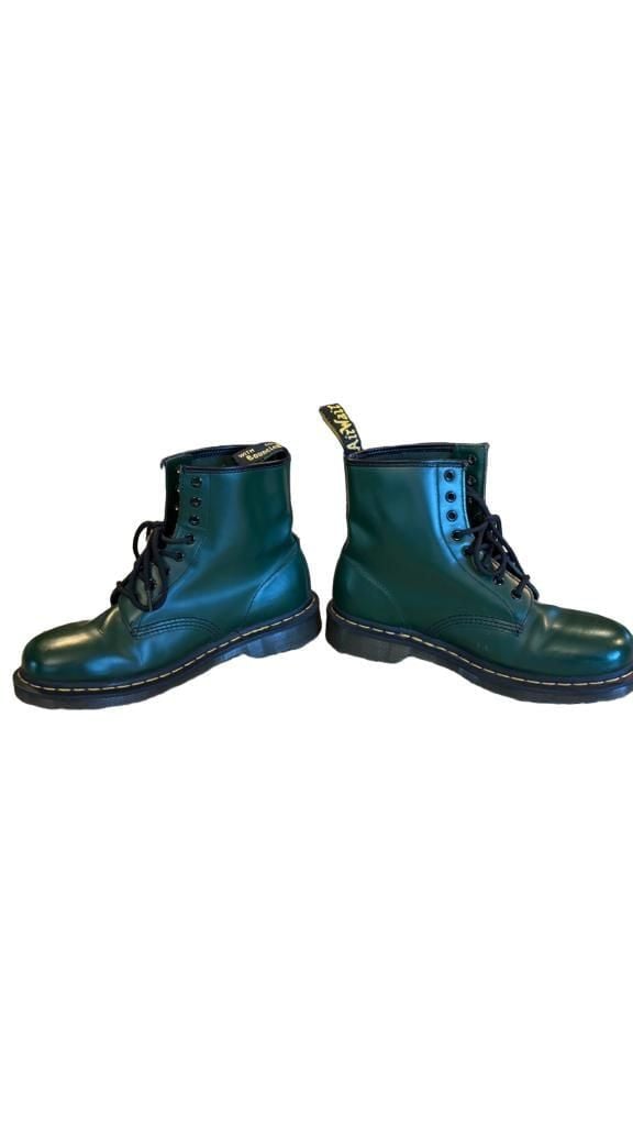 Mens Dr. Martens 1460 Smooth Leather Lace Up Boots Green 8
