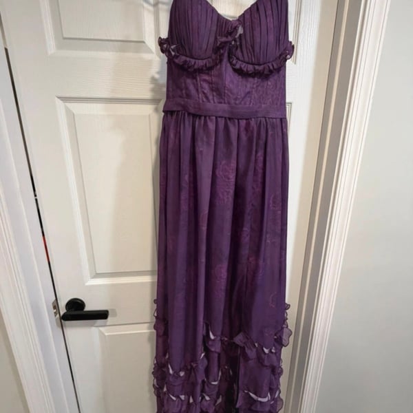 vintys Elegant V Neck Chiffon Bridesmaid Dresses with ...