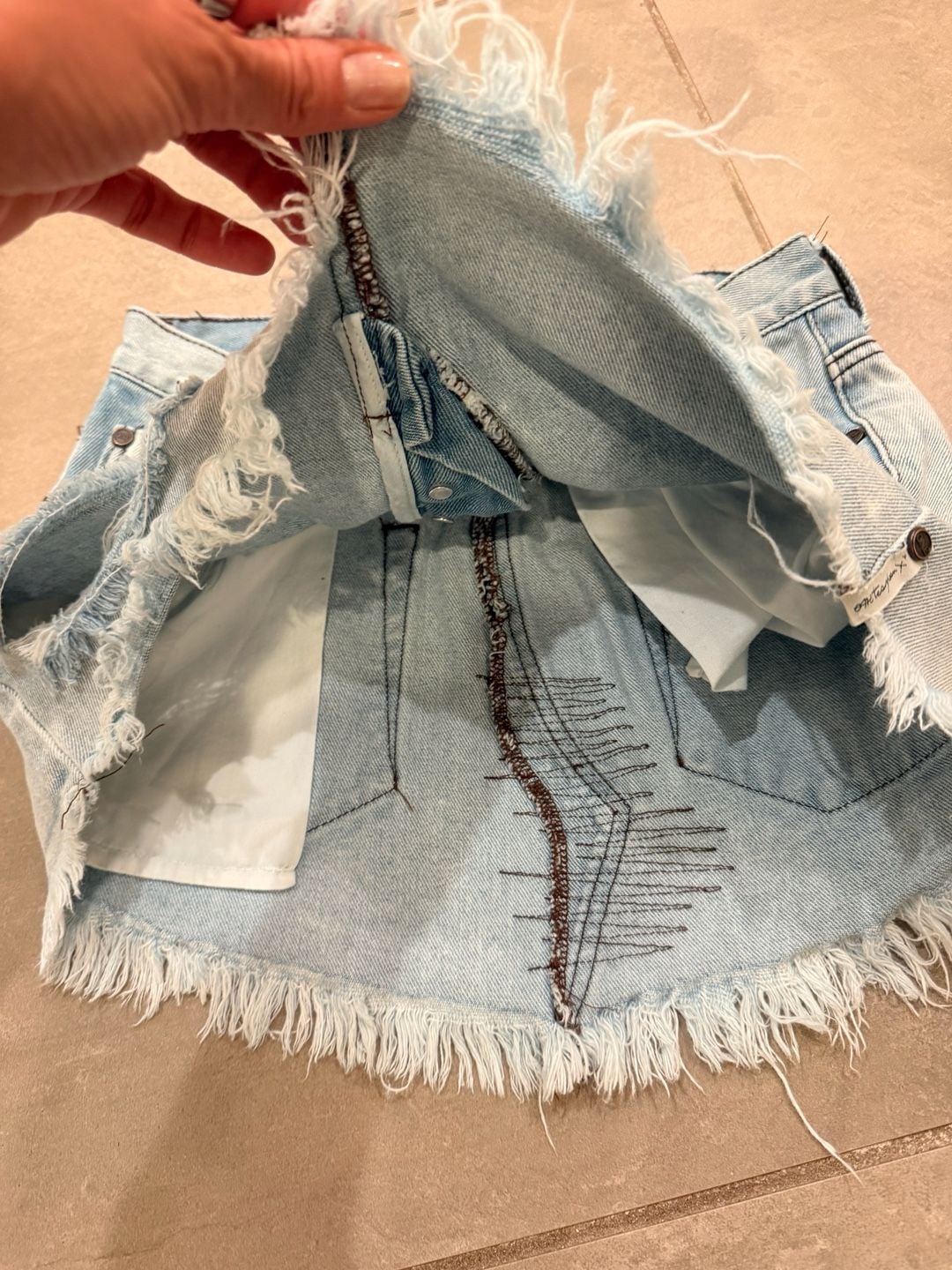 One Teaspoon Bahama Blue Outlaws Low Waist Mid Length Denim Shorts Size 22 Light 5
