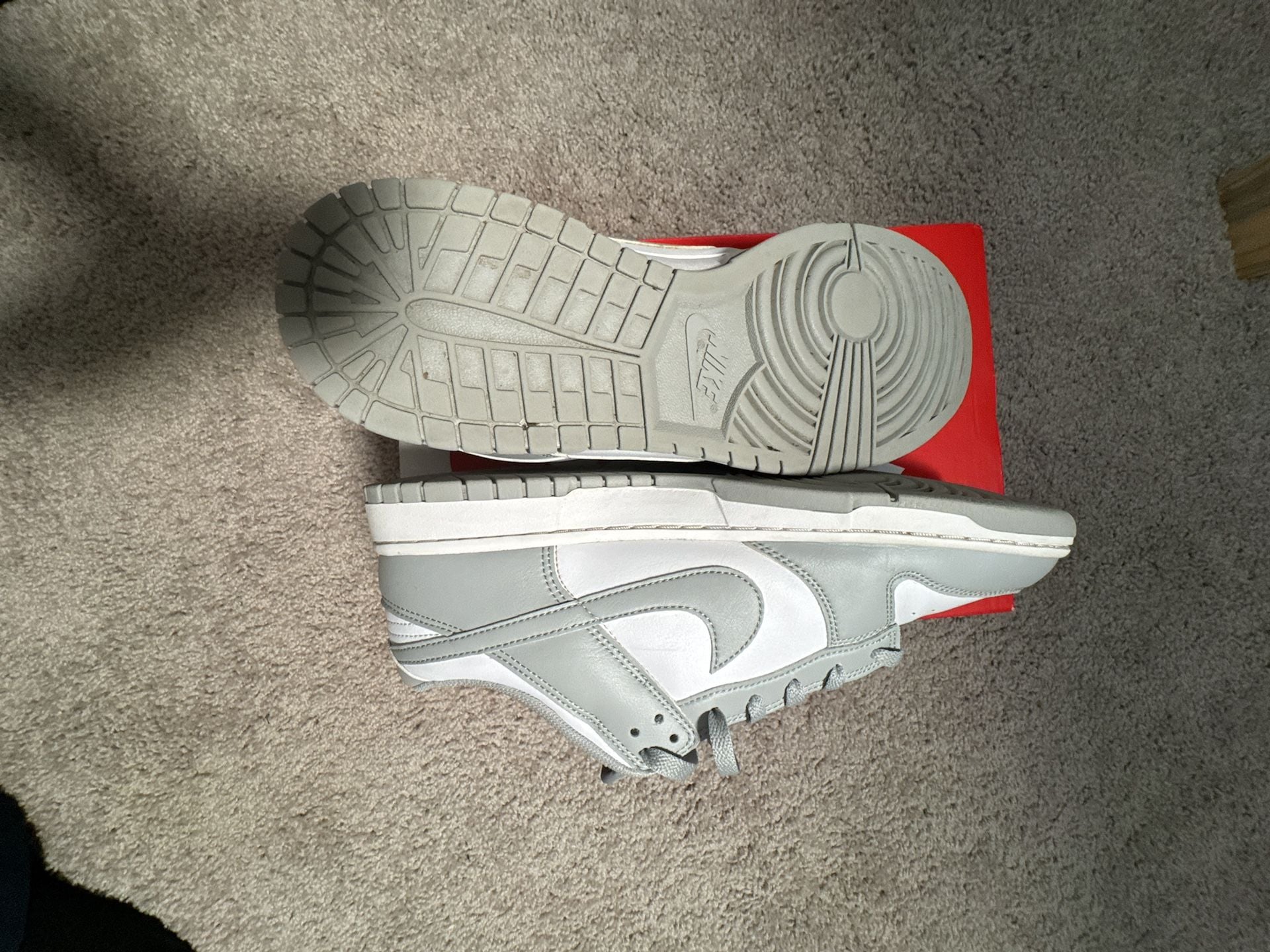 Nike Dunk Low Smoke grey and White Athletic Shoe 5