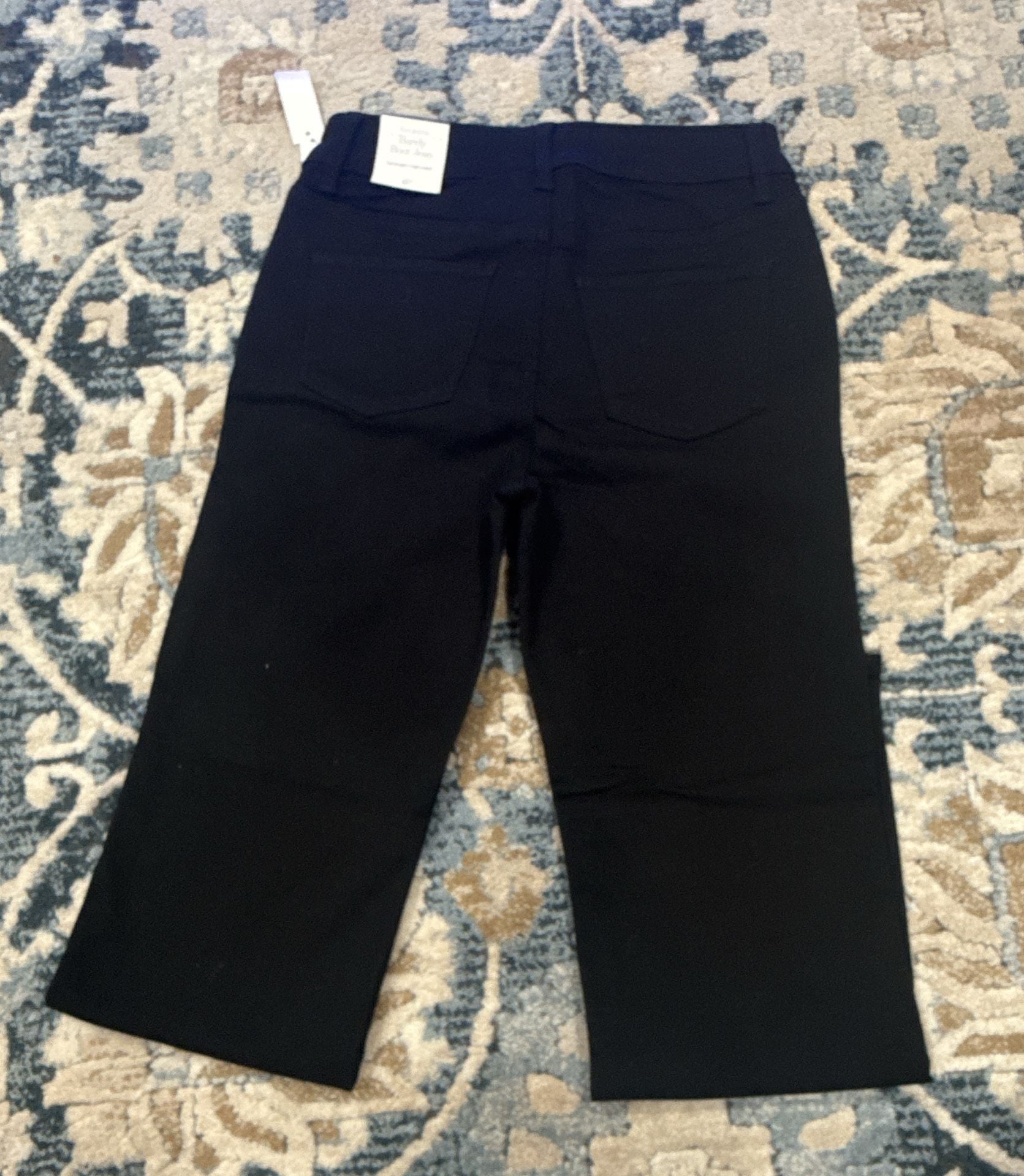 Talbots Slimming Petite Black Capri Jeans Size 4P 5