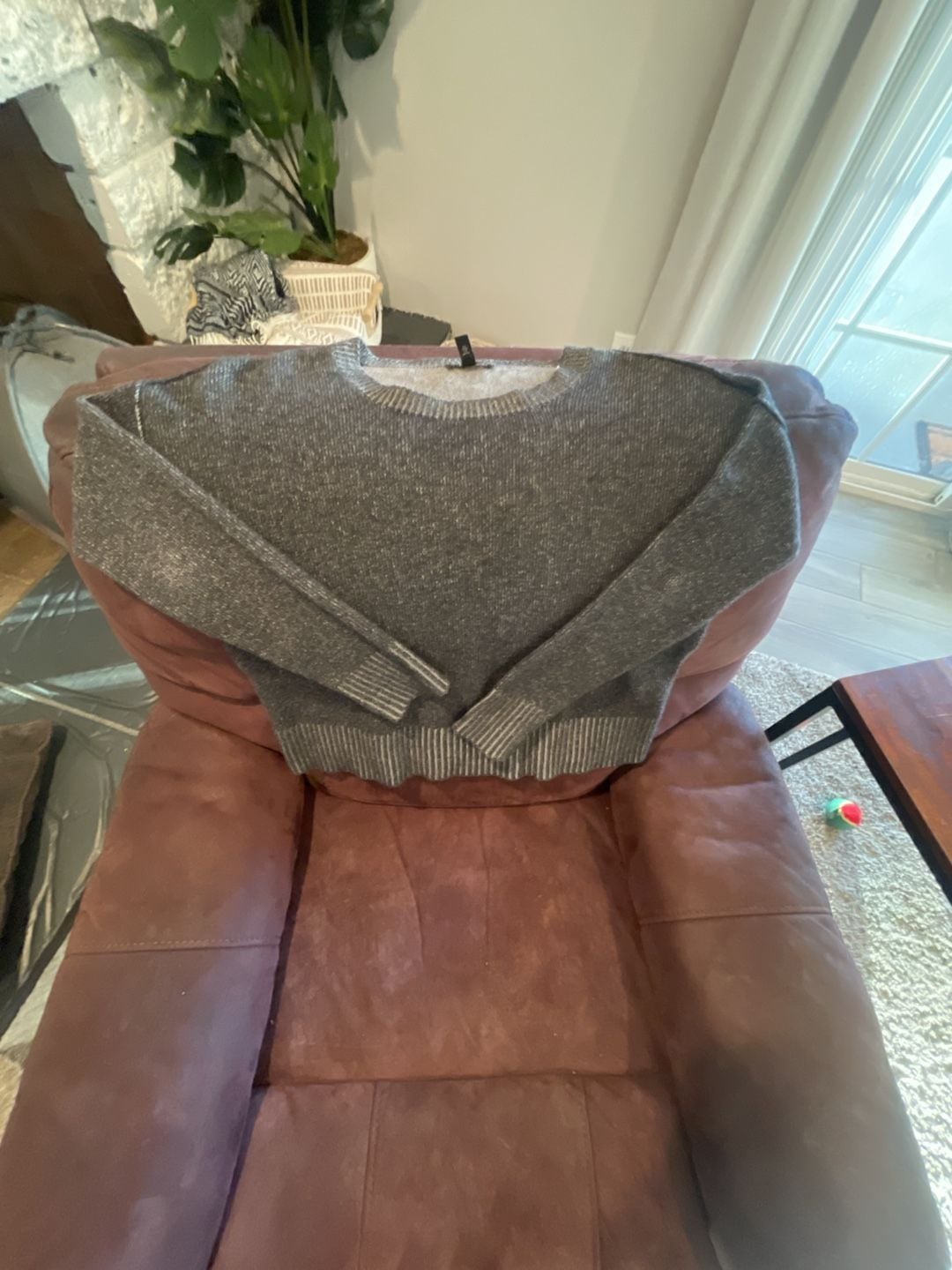 Eileen Fisher Grey Crewneck Sweater Size XS 2