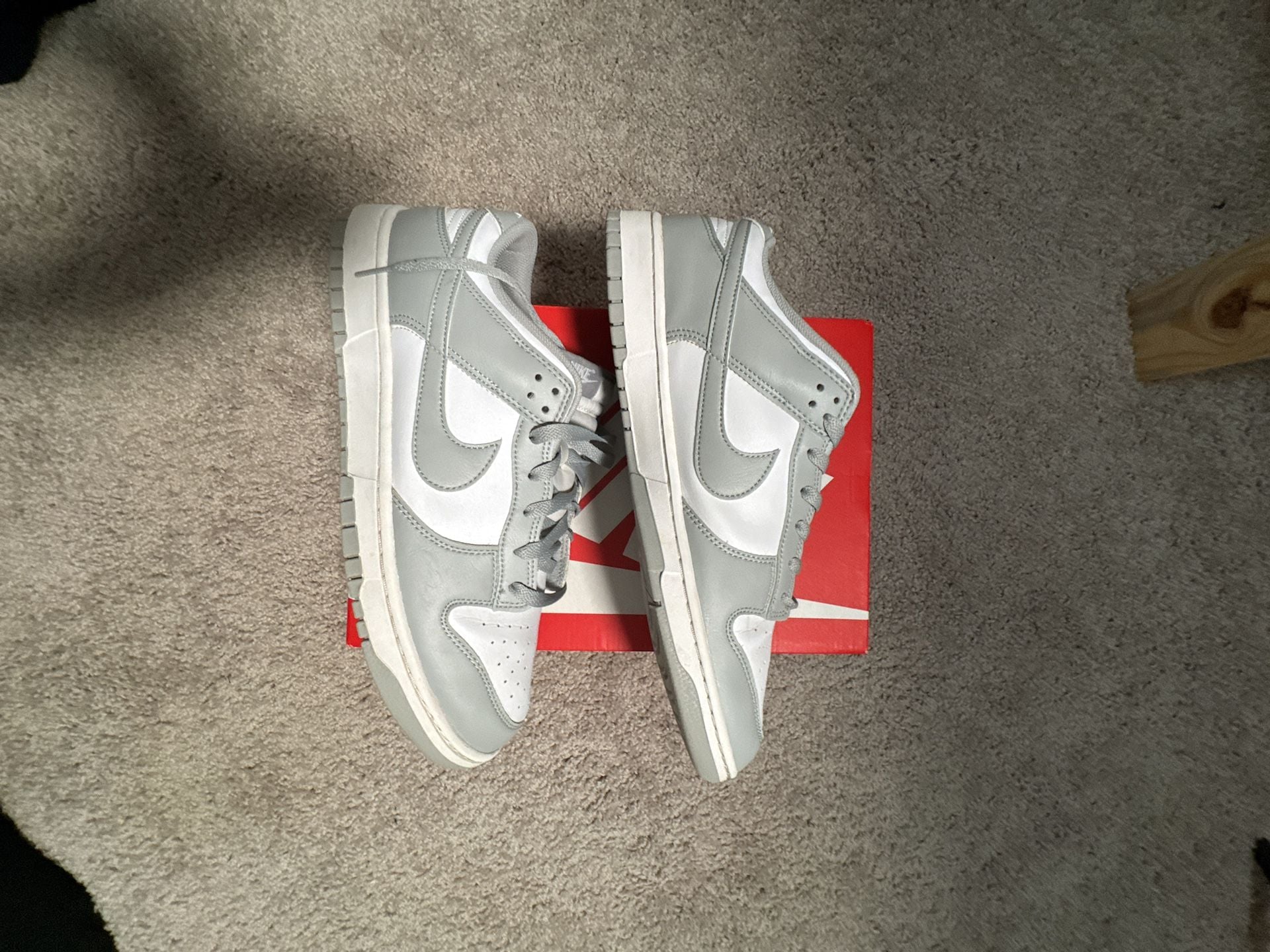 Nike Dunk Low Smoke grey and White Athletic Shoe 6