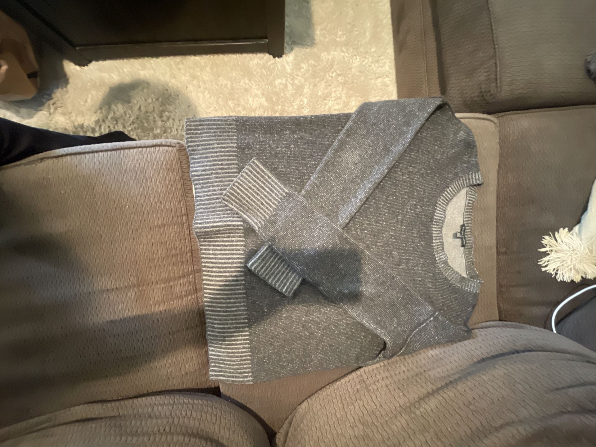 Eileen Fisher Grey Crewneck Sweater Size XS 3