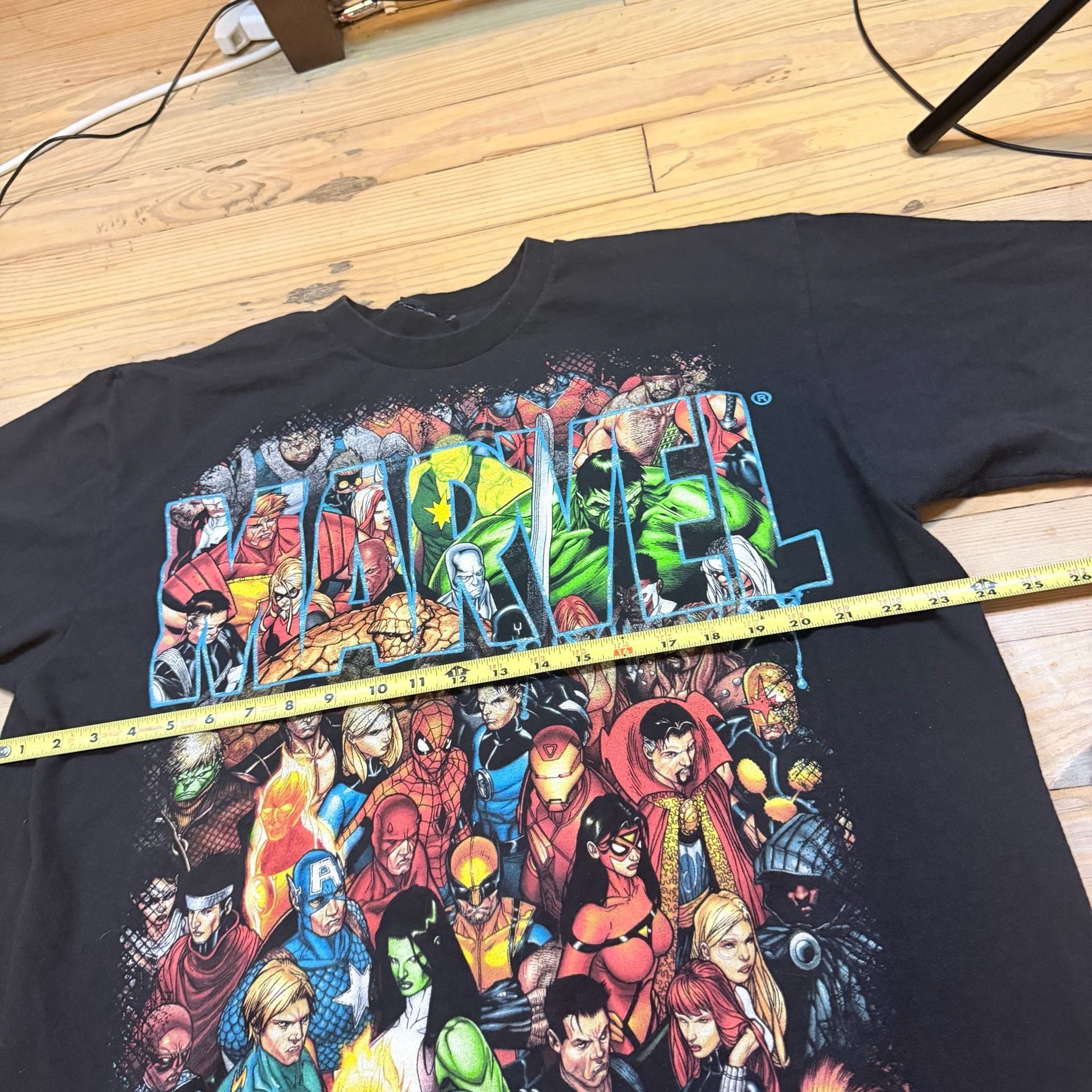 Y2K Marvel Civil War T-Shirt Black Graphic Heroes 3