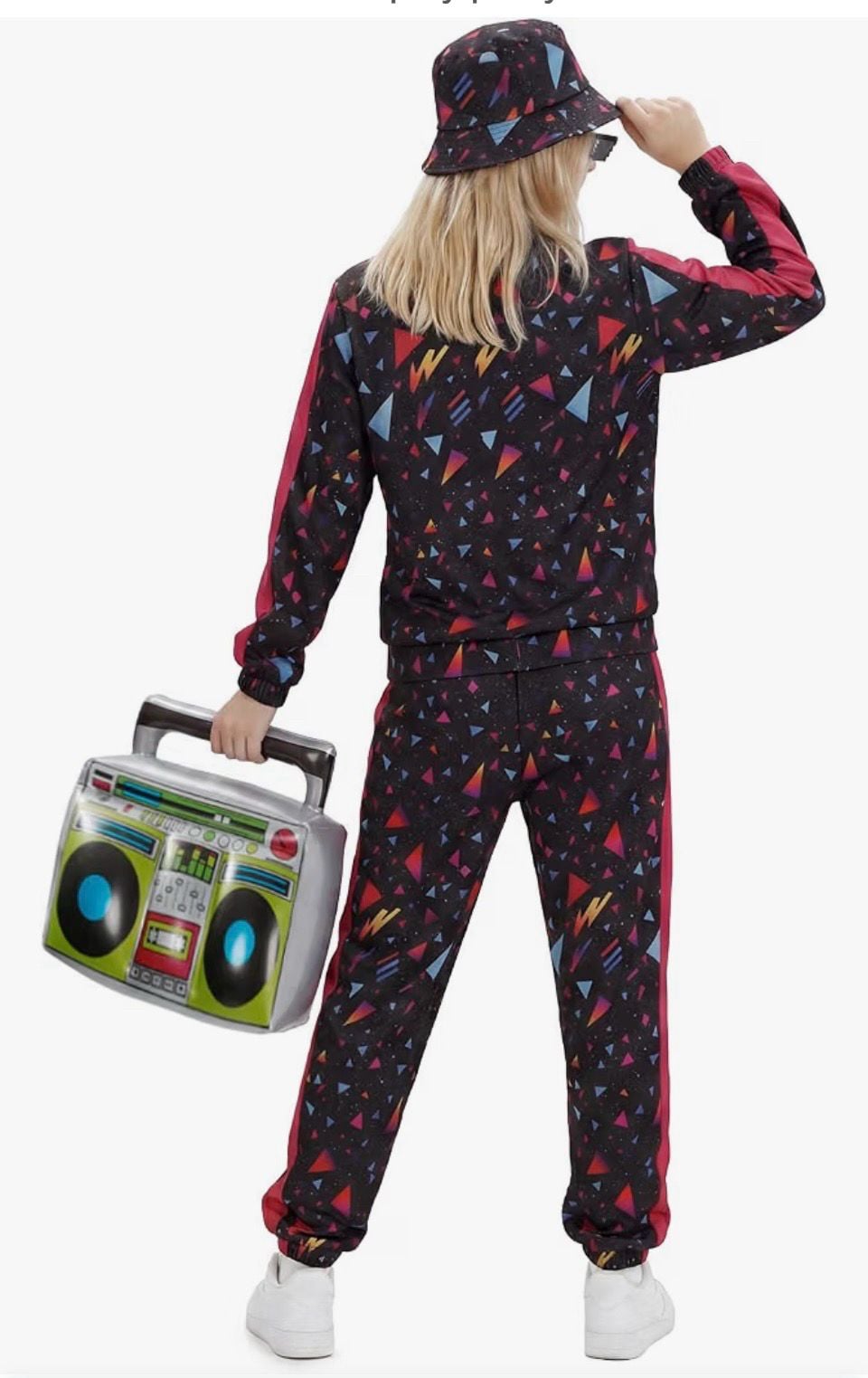 JDFAIJEAL Women 80s 90s Tracksuit Halloween Costume Set Size Large 5