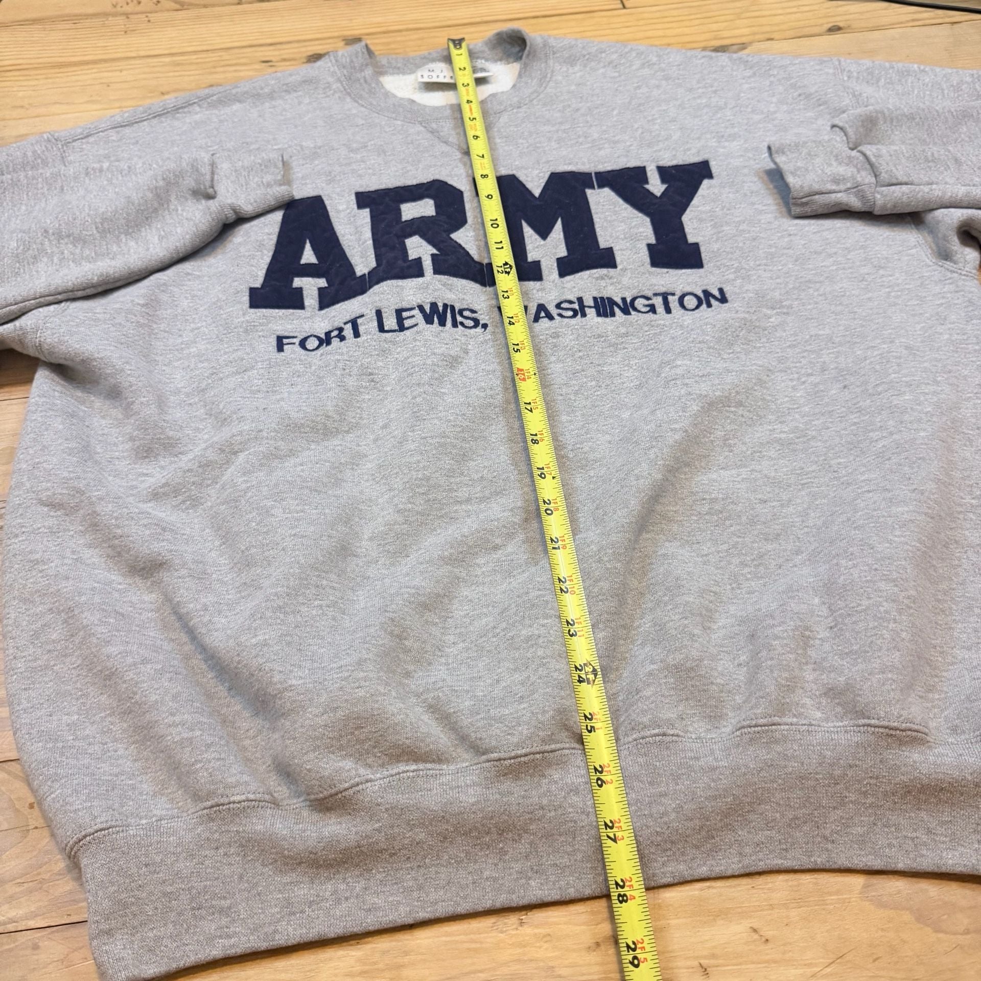 Vintage M.J. Soffe US Army Fort Lewis Washington Sweatshirt Size 2XL Grey 5