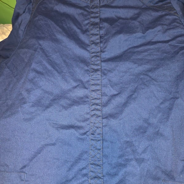 Vera Bradley Navy Blue Cotton Poplin Blouse Size XL