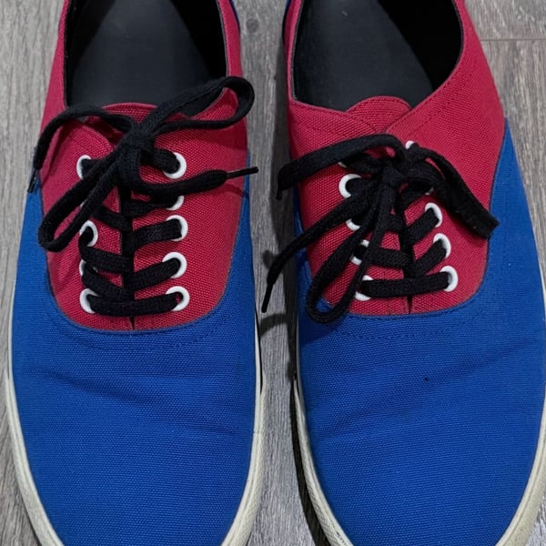 Celine Blue Red Cloth Trainers Size 43 EU