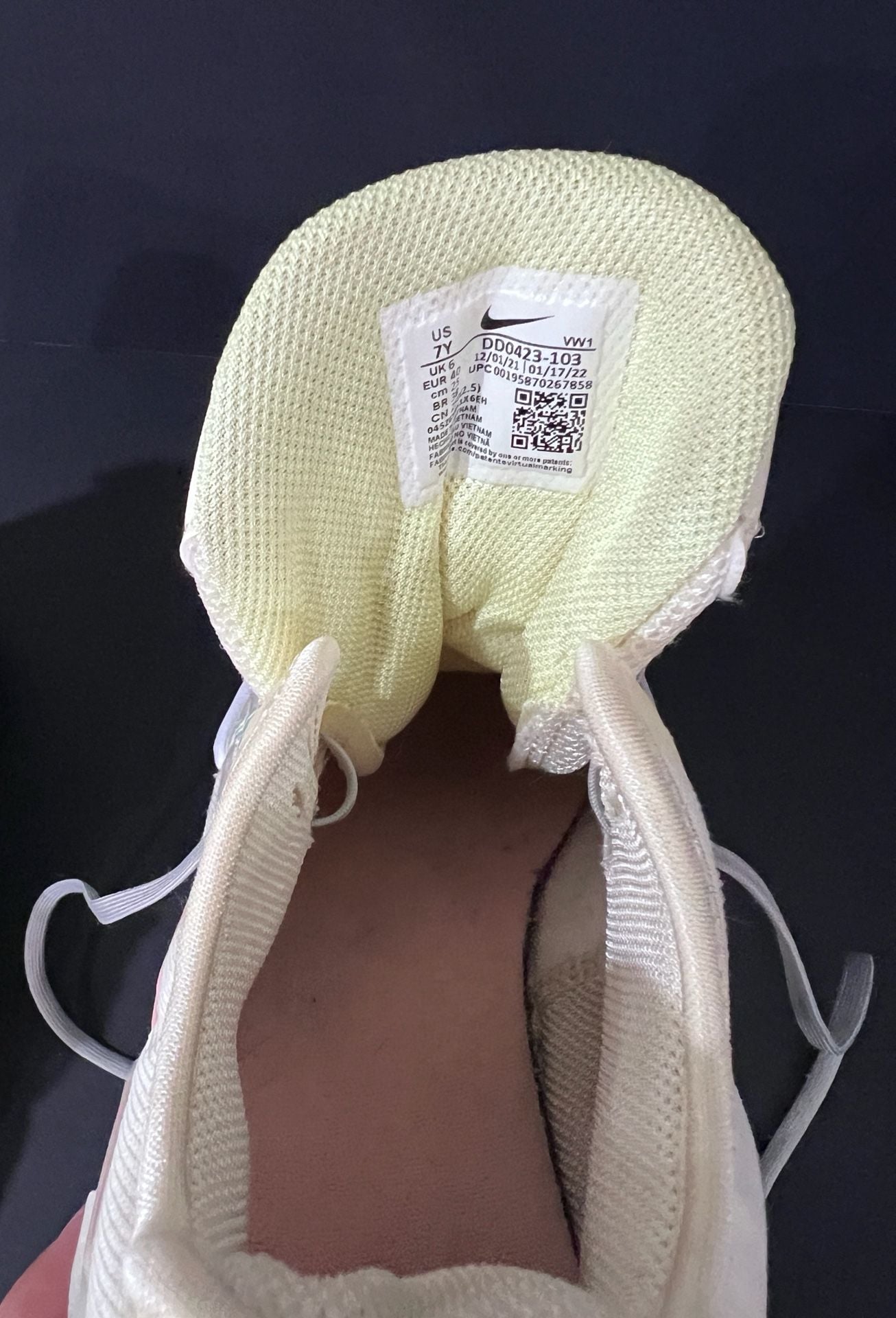  Nike LeBron Witness 6 GS in the "Easter" (also known as "Coconut Milk") colorway size 7y/8.5 W 7