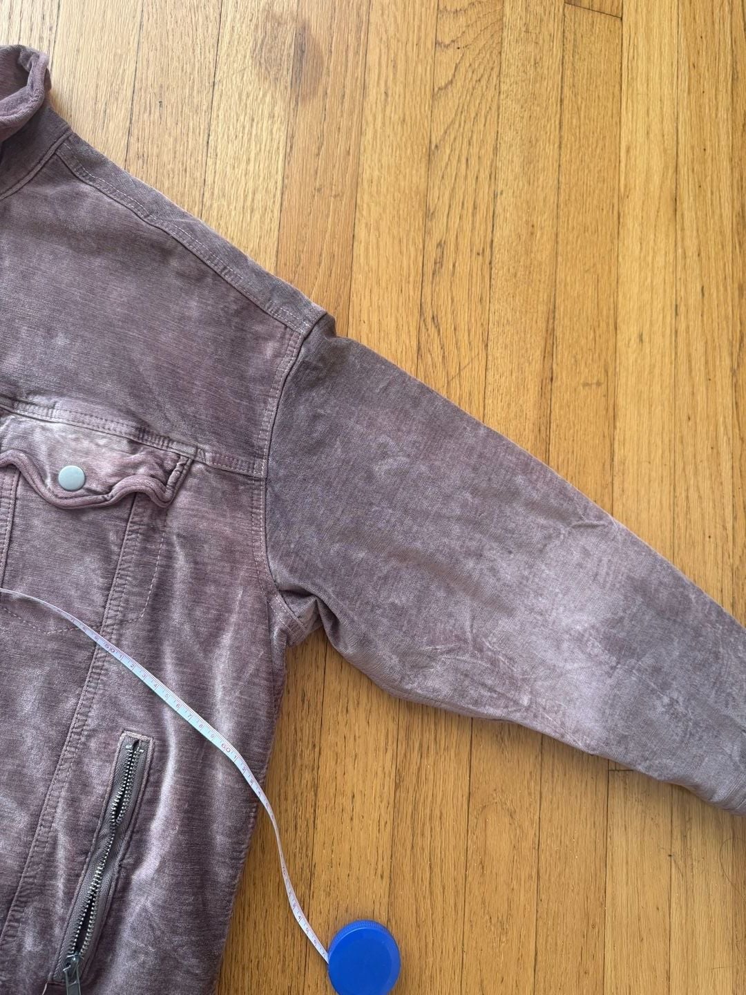 Free People Velvet Jacket Size M Mauve Pink Moto Zipper 7