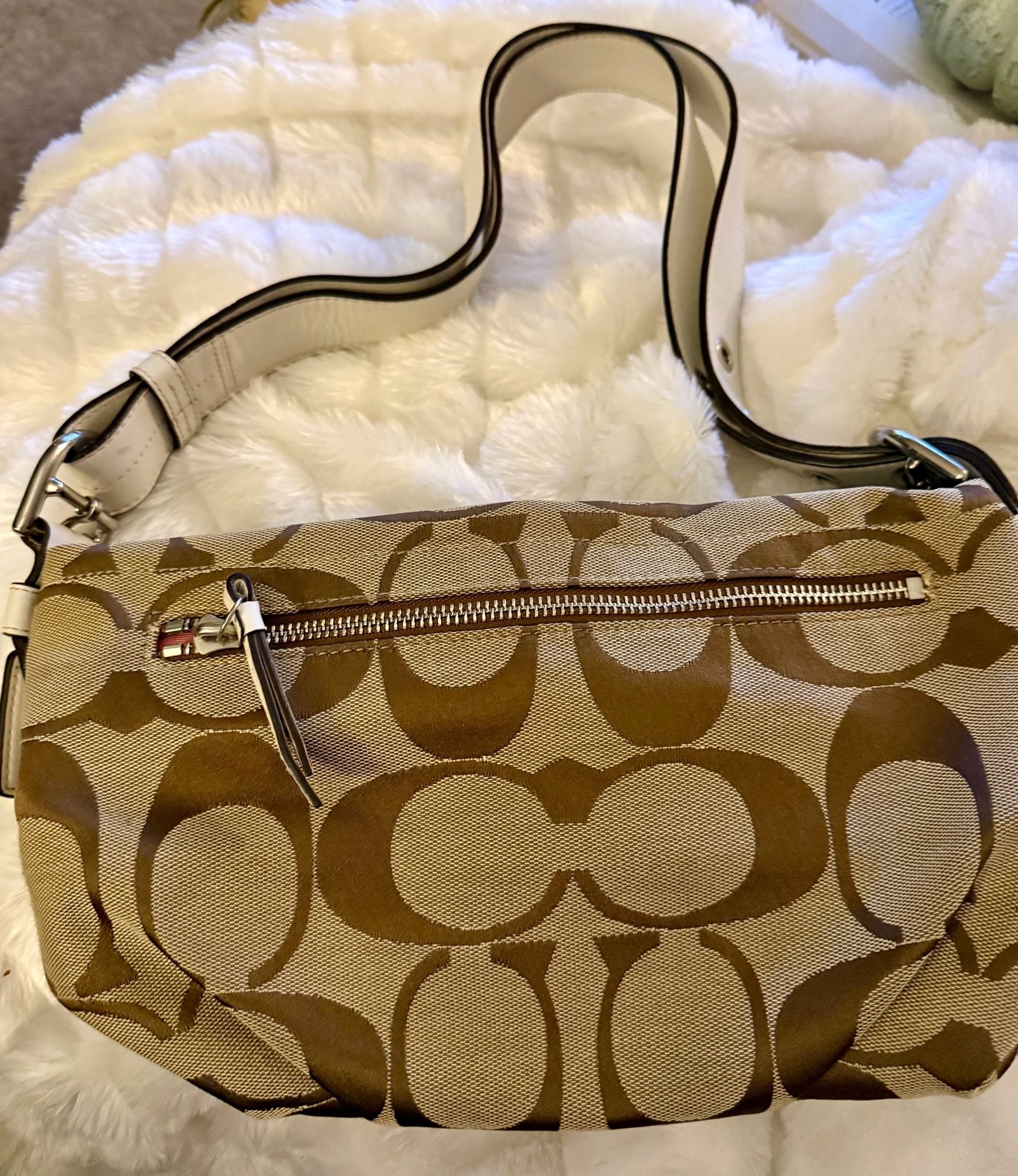Coach Signature Canvas Shoulder Bag Brown Monogram F15068 2