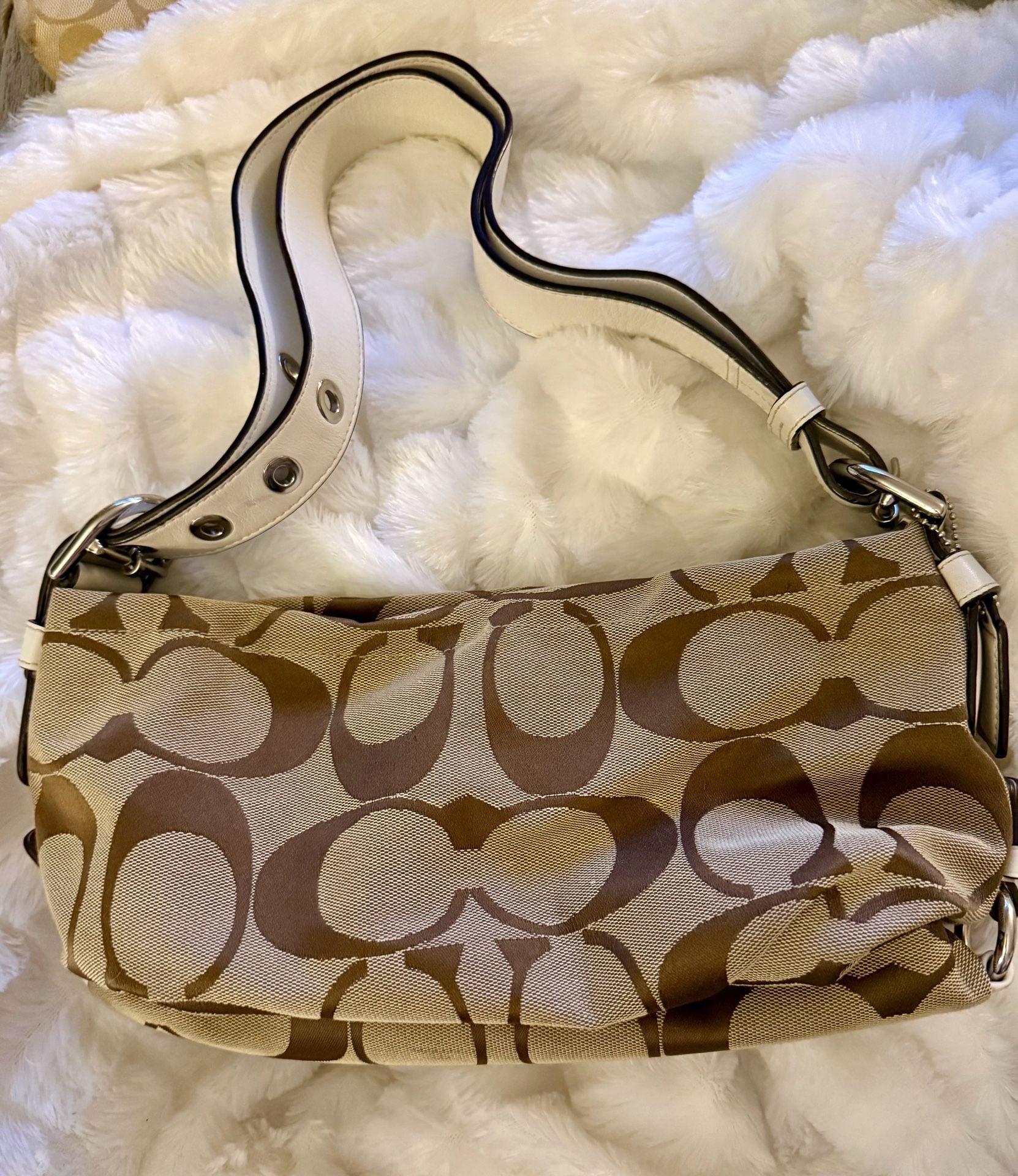 Coach Signature Canvas Shoulder Bag Brown Monogram F15068 5