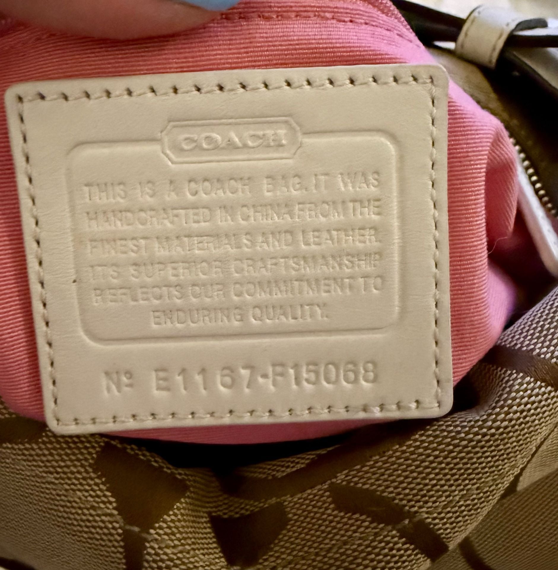 Coach Signature Canvas Shoulder Bag Brown Monogram F15068 6