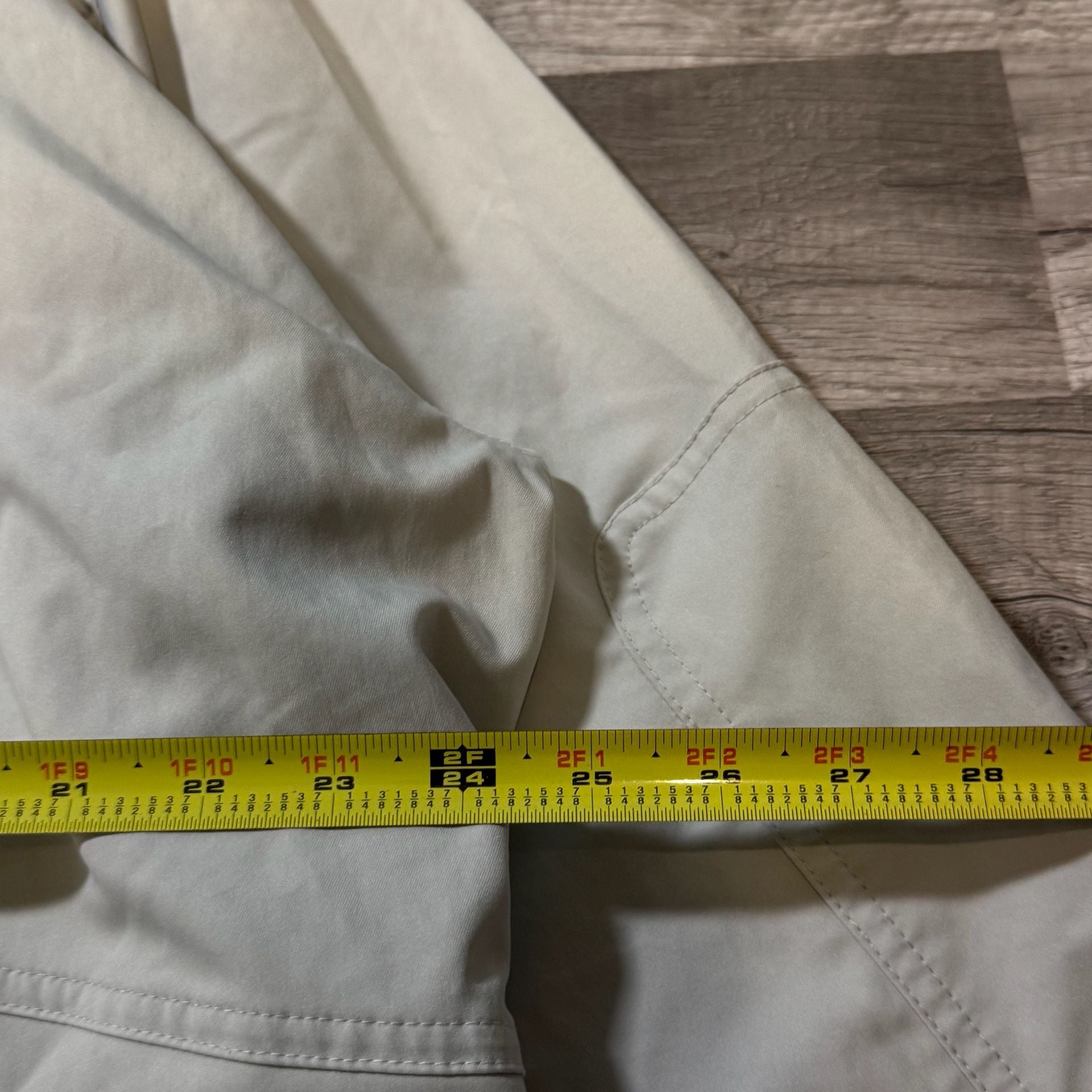 Nike Embroidered Swoosh Full Zip Windbreaker Jacket Beige 5