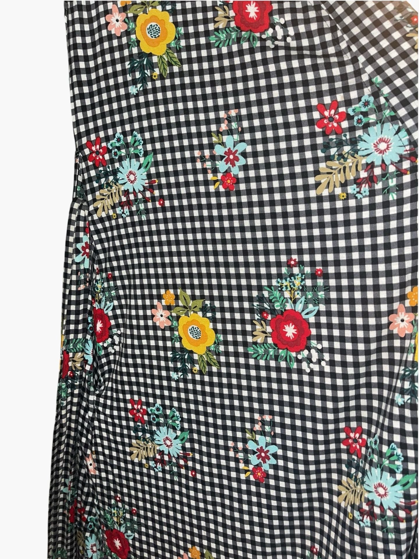 Posh Peanut Chloe Gingham Floral Bamboo Robe M Belted 12