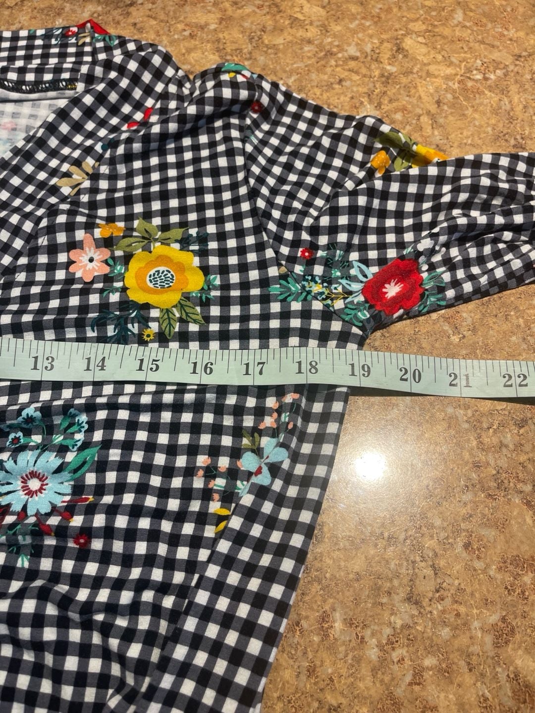 Posh Peanut Chloe Gingham Floral Bamboo Robe M Belted 14
