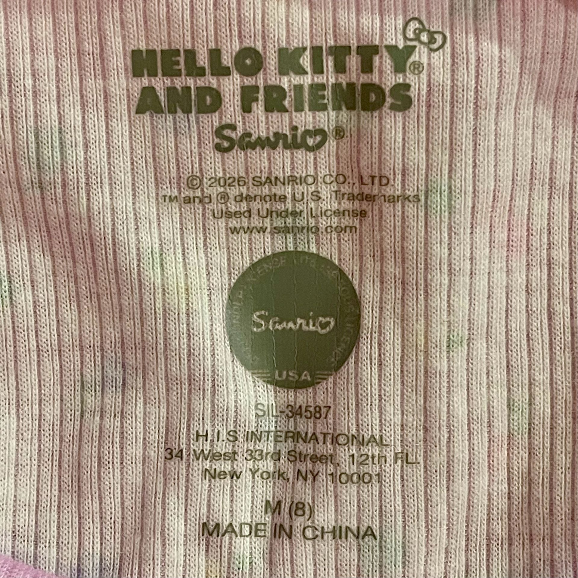 Hello Kitty And Friends Skater Dress Size M (8) Pink Tulle Skirt Short Sleeve 3