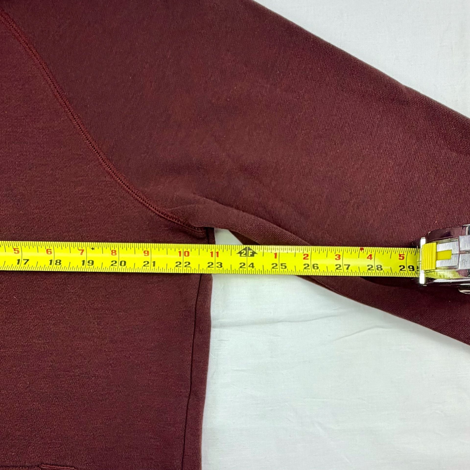 Rock & Republic Hoodie Burgundy Pullover Drawstring Sweatshirt Large 7