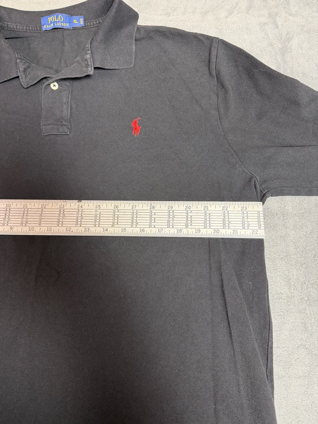 Polo Ralph Lauren Long Sleeve Polo Shirt XL Black Cotton Logo 5