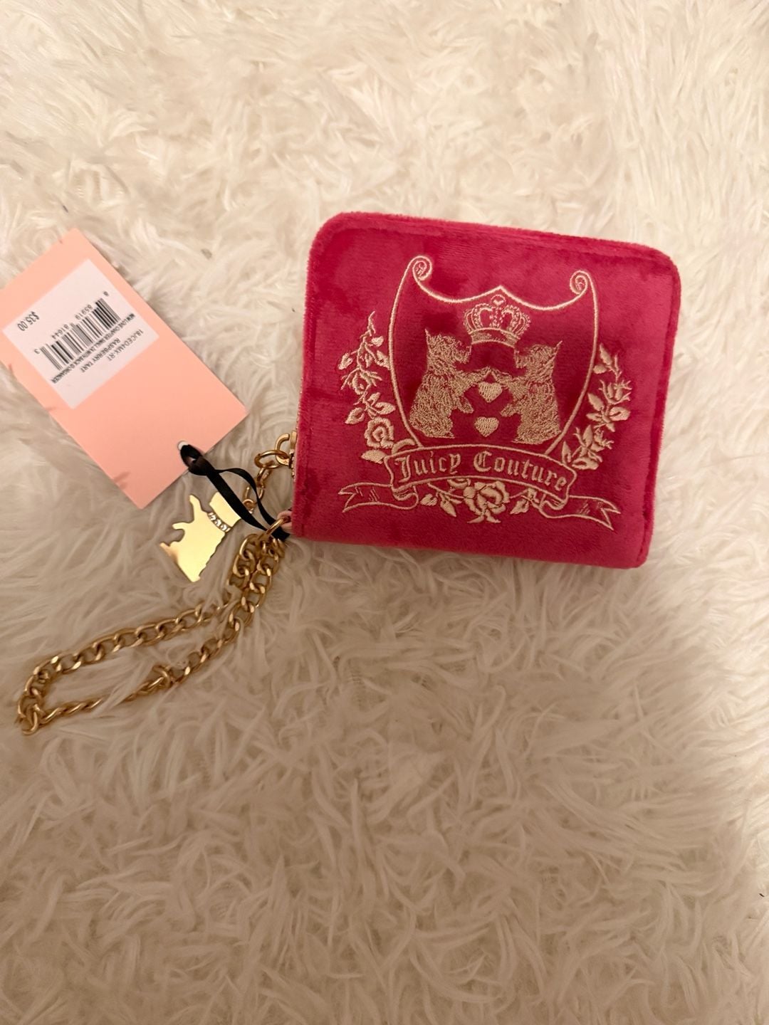Juicy Couture Raspberry Tart Small Wallet With Back ID Organizer New 1