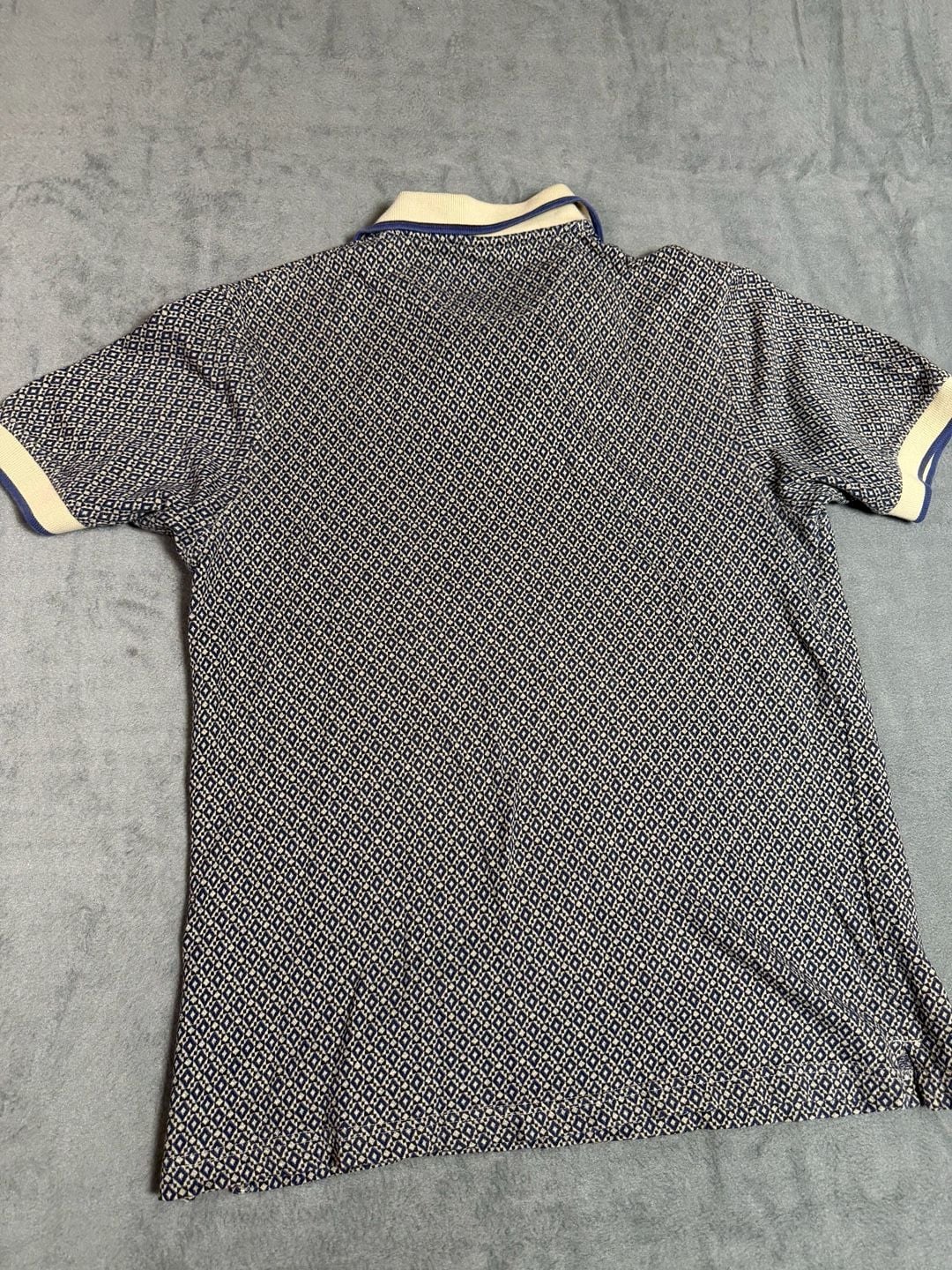 Vintage 90s Disney Store Mickey Mouse Polo Size S Blue Diamond Pattern 5