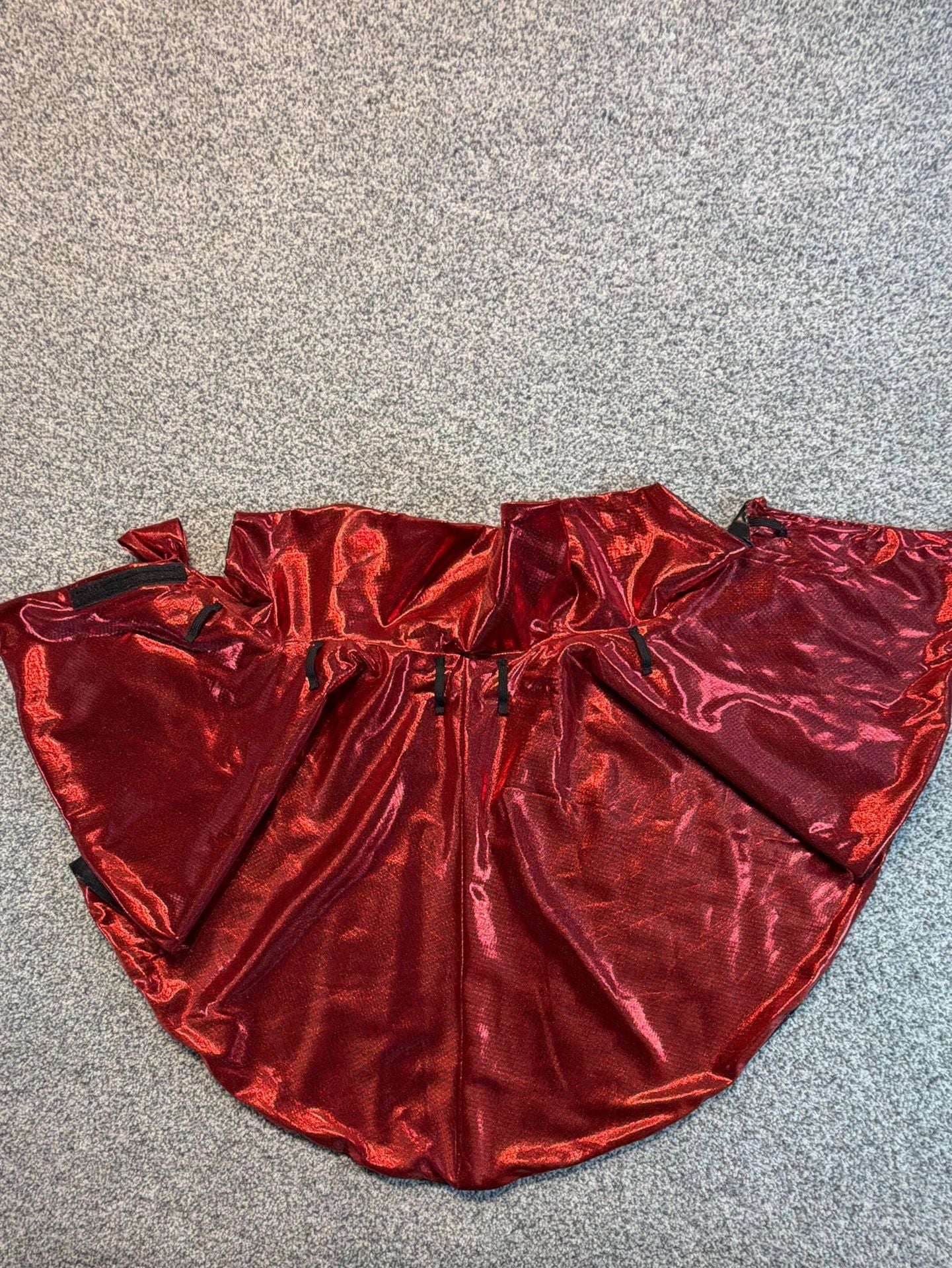 Dog Vampire Capelet Black Red Metallic Costume Accessory 3