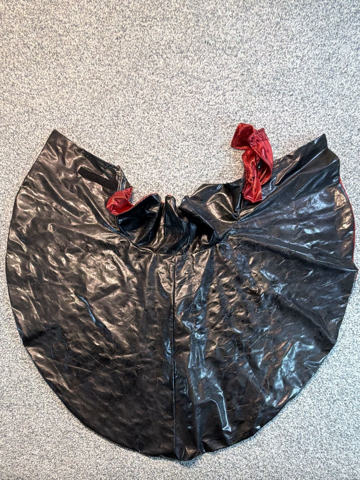 Dog Vampire Capelet Black Red Metallic Costume Accessory 4
