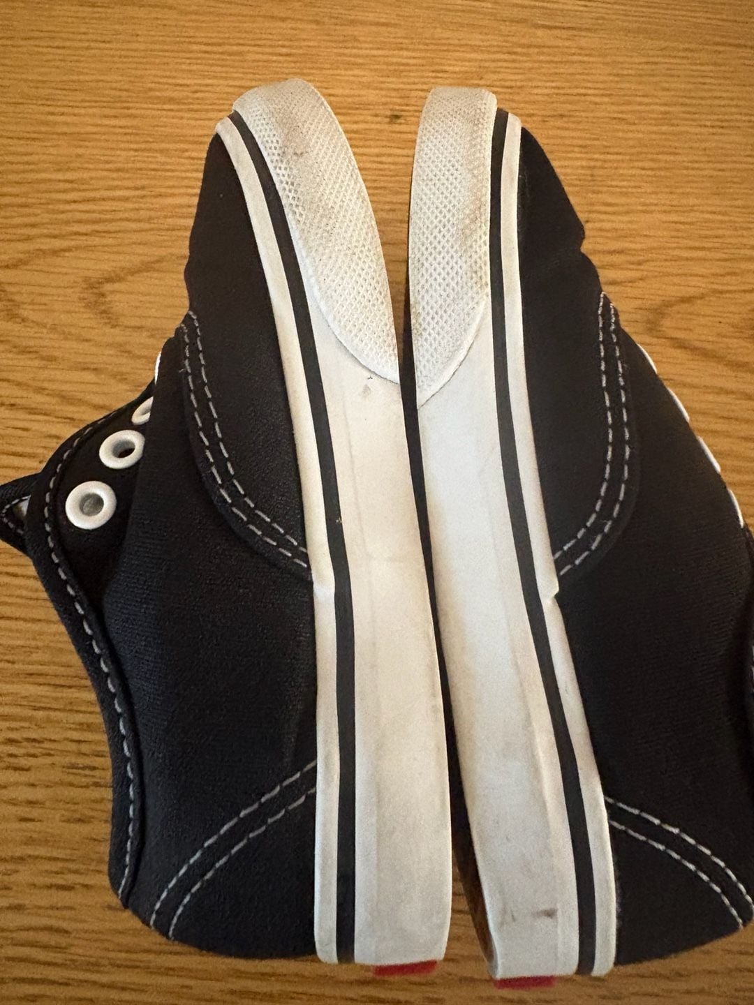 Vans Kids Authentic Slip-On V Toddler Size 8 Black Canvas Shoes 4