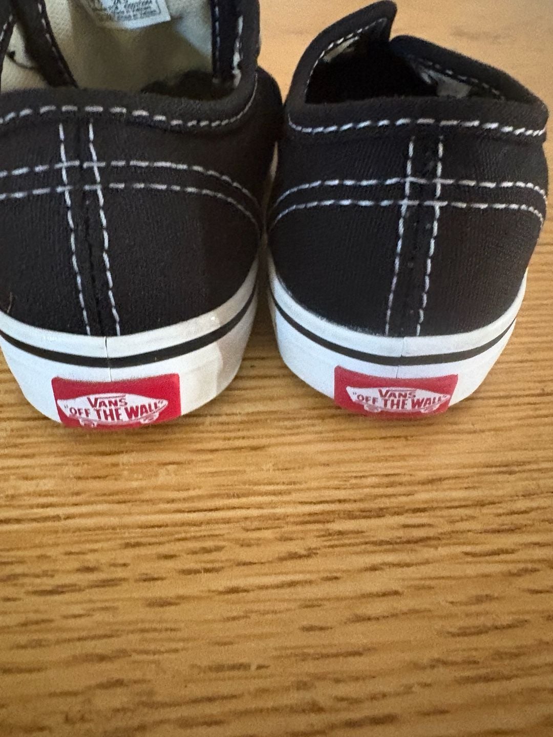 Vans Kids Authentic Slip-On V Toddler Size 8 Black Canvas Shoes 5