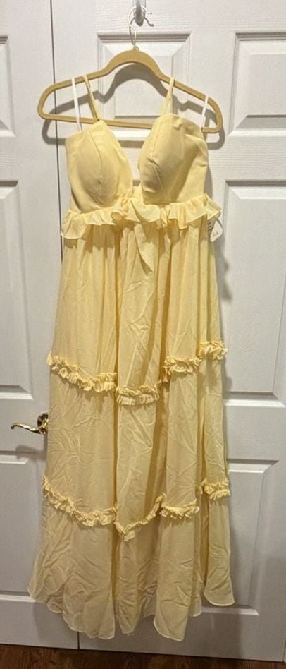 Yellow Tiered Maxi Dress 2