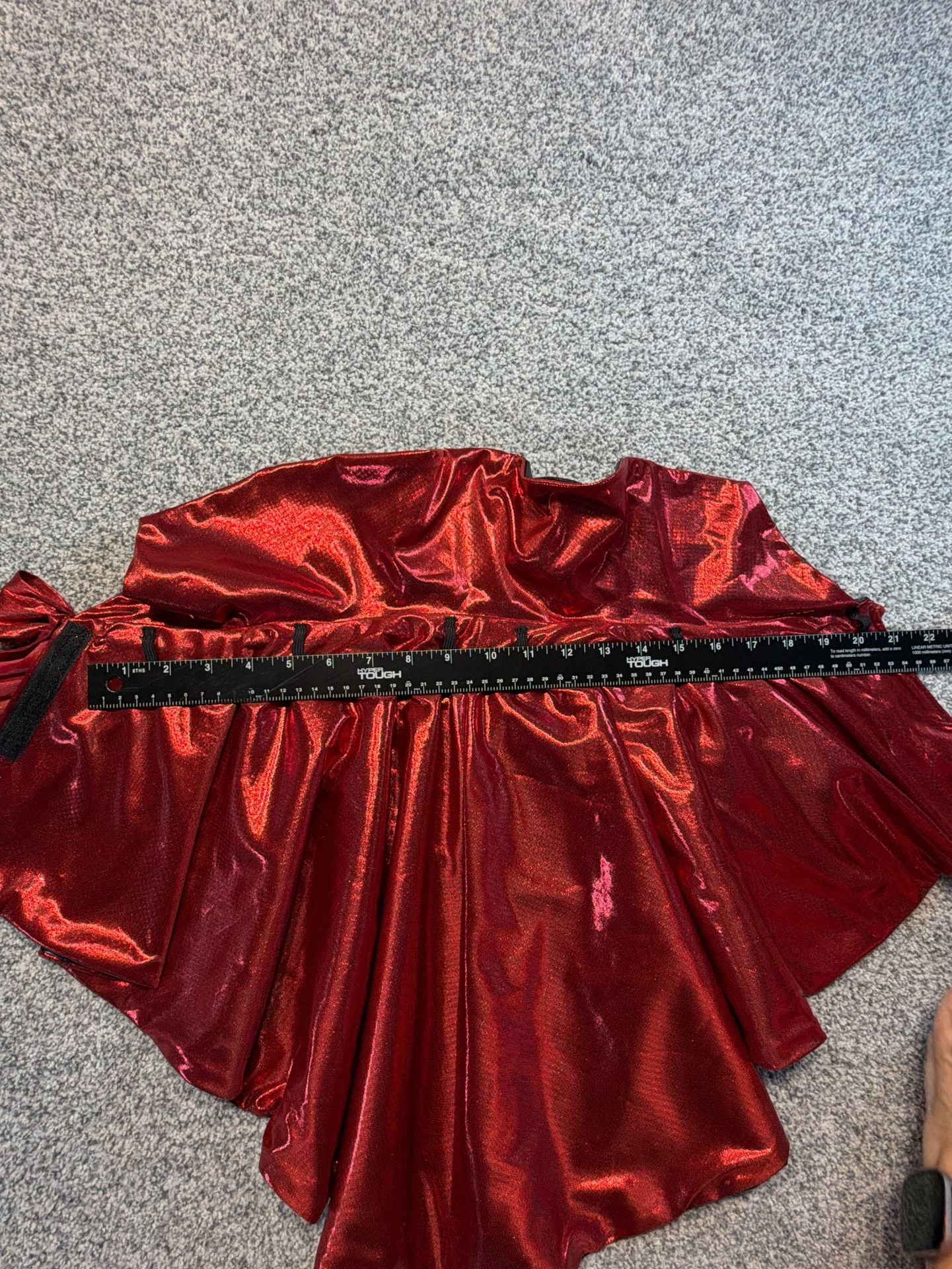 Dog Vampire Capelet Black Red Metallic Costume Accessory 7
