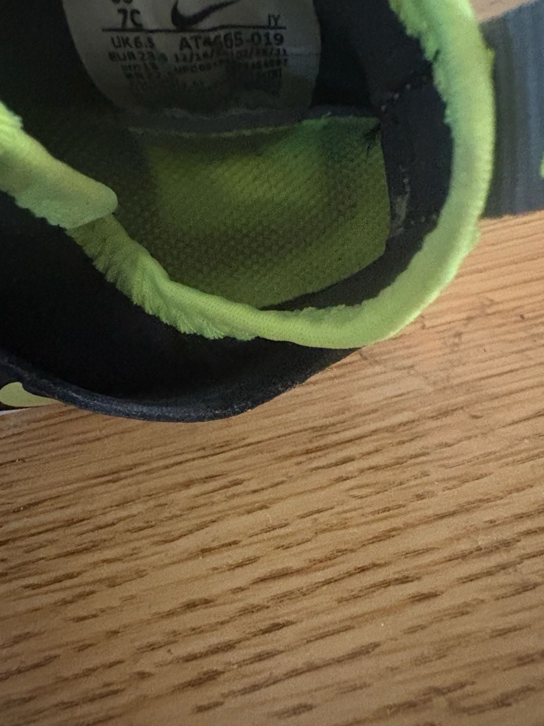 Nike Flex Runner Toddler Casual Running Shoe AT4665-019 Size 7C Black Neon Green 5