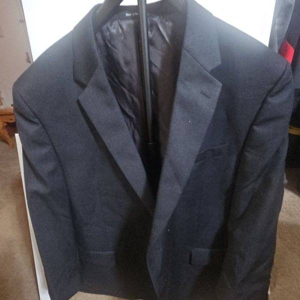 Pronto Uomo Platinum Suit Jacket Size 48 Short Executive Fit Wool